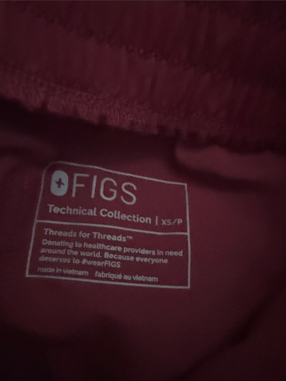 Figs Burgundy Yola Scrub Pants - Picture 4 of 4